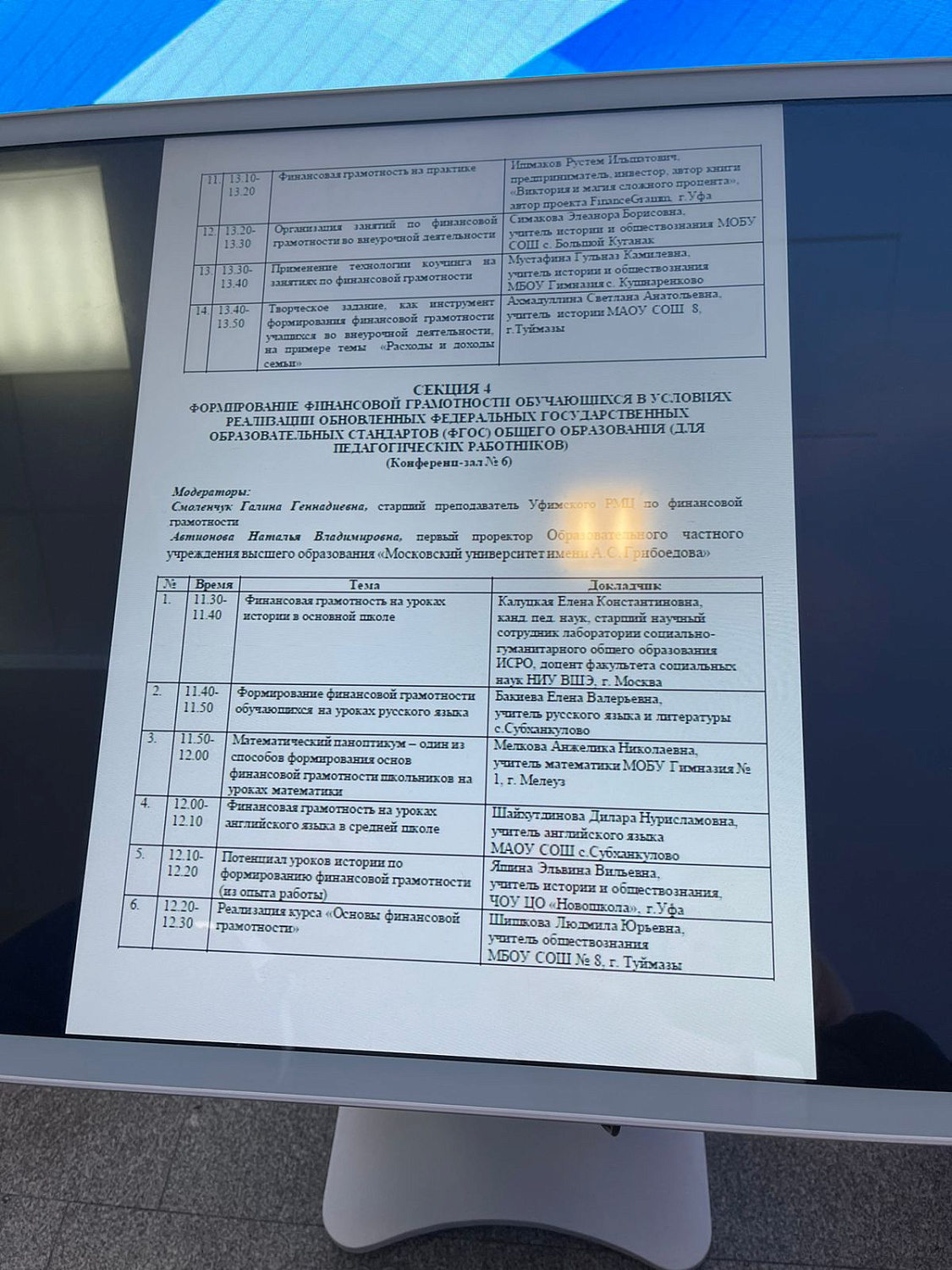 Участие в X Всероссийской научно-практической конференции "Векторы развития современного образования: от финансовой грамотности к финансовой культуре"
